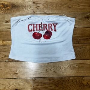 White Cherry Tube Top